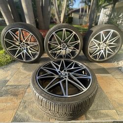 20” Ravetti M5 Wheels & Tires (Set of 4)