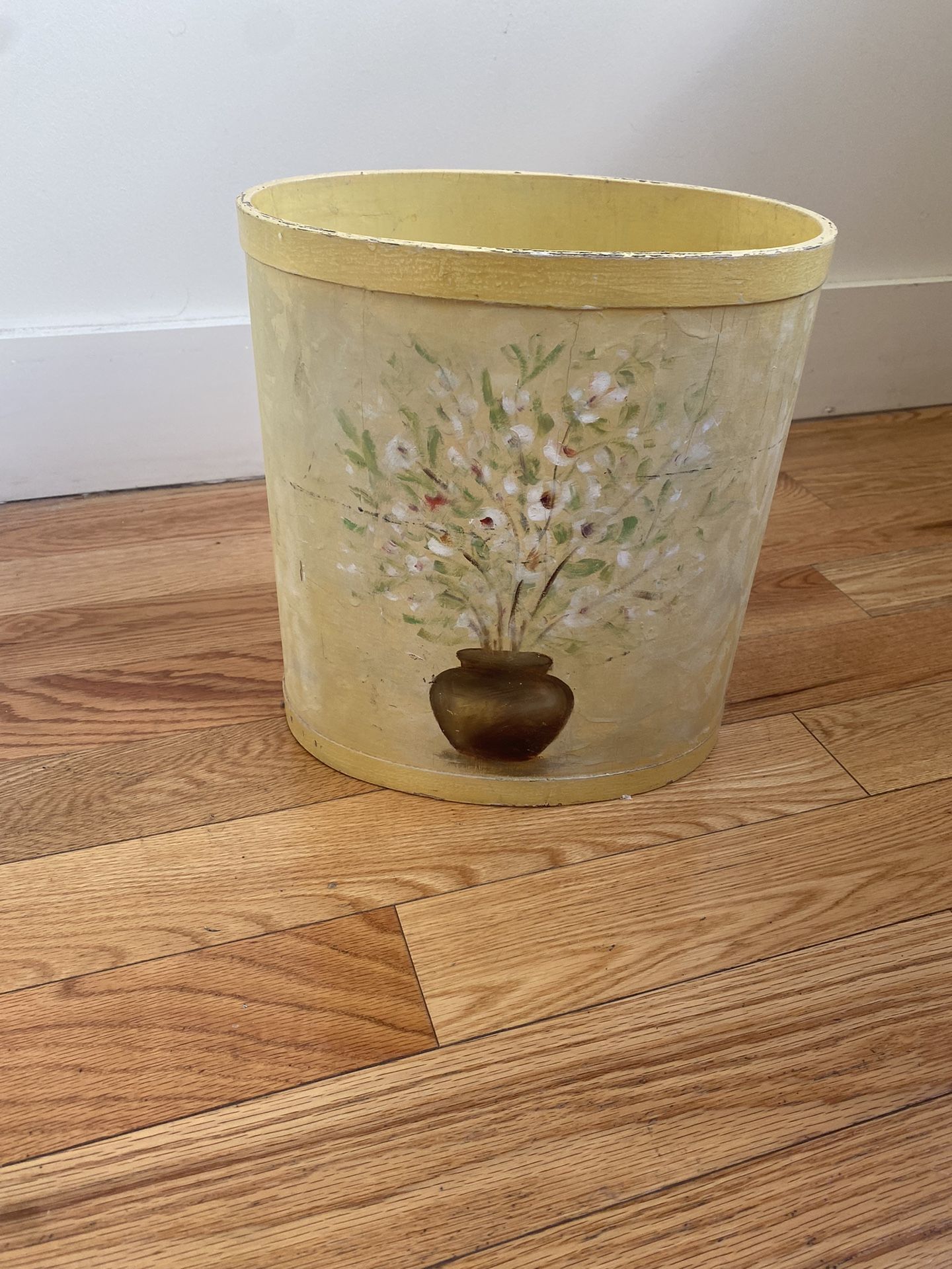 Hand Painted Trash Bin