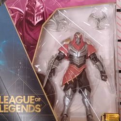 League of Legends, 6-Inch Zed Collectible Figure w/Premium Details and 2 Accessories, The Champion Collection, Collector Grade
