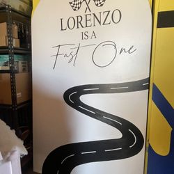 Race Car Wooden Backdrop Wall  For Sale 