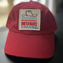 STAR VISTA LIVE THE COUNTRY MUSIC CRUISE PATCH HAT CAP ADJUSTABLE RED  