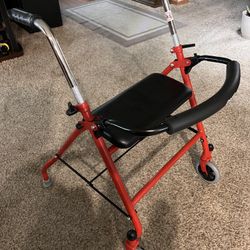 Red 2 Wheel Walker