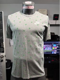 Nike Have A Nike Day Tee Shirt Men’s Size Large Gray Green Athletic Cut Cotton