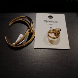 Gorgeous Madewell Bracelet & Ring  Size 7 New