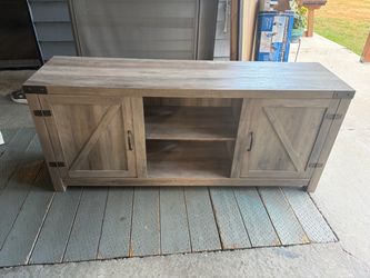 Rustic Barn Door TV Stand Console