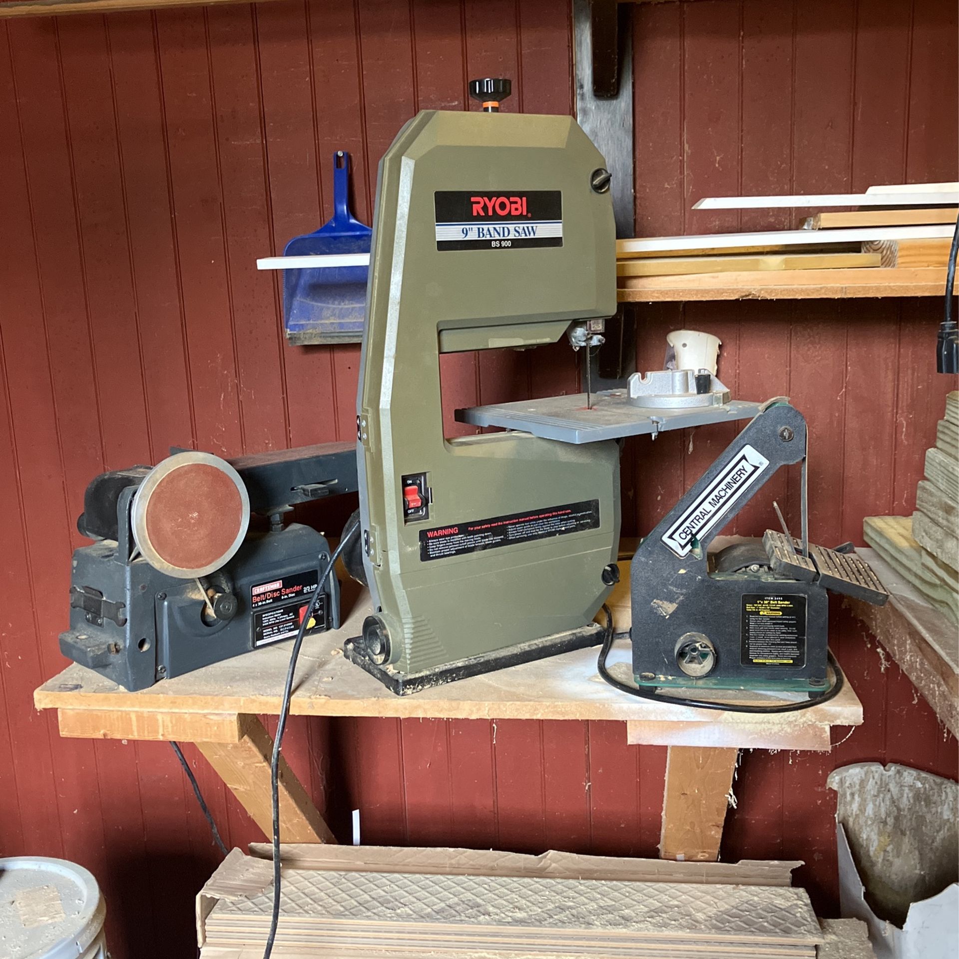 Bench top Saw and Sanders 