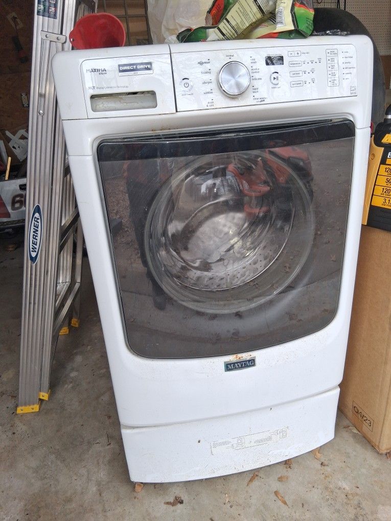 Maytag Front Load Washing Machine Used Good Condition Been Sitting In Storage Work 