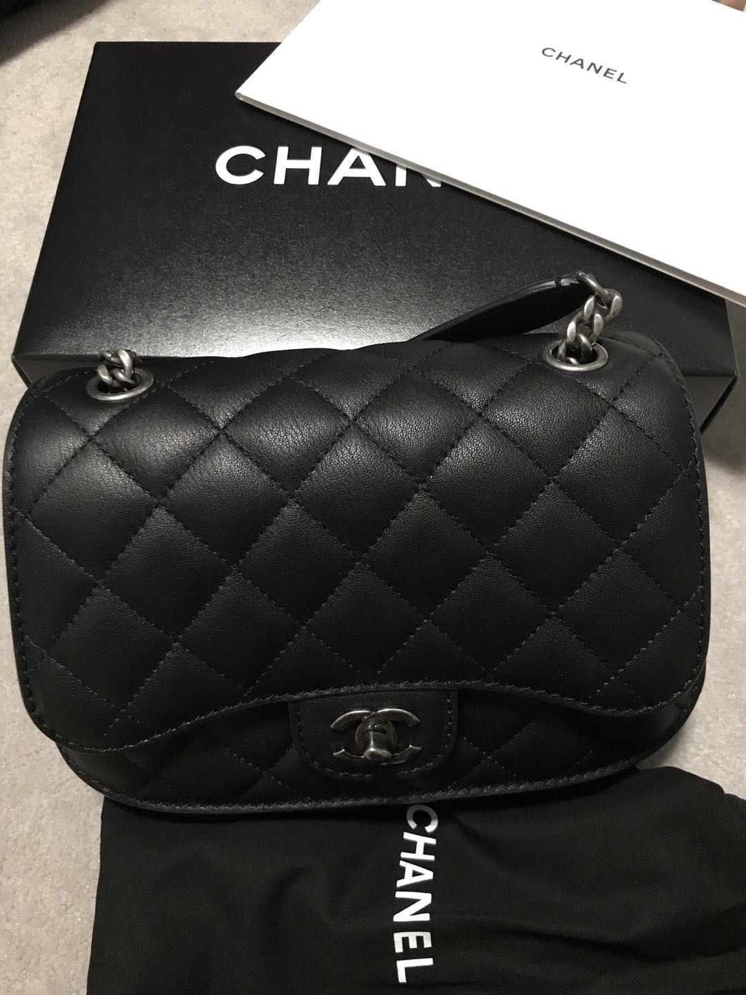 used chanel mini flap bag black