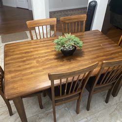 Wooden Kitchen Table With 6 Chairs