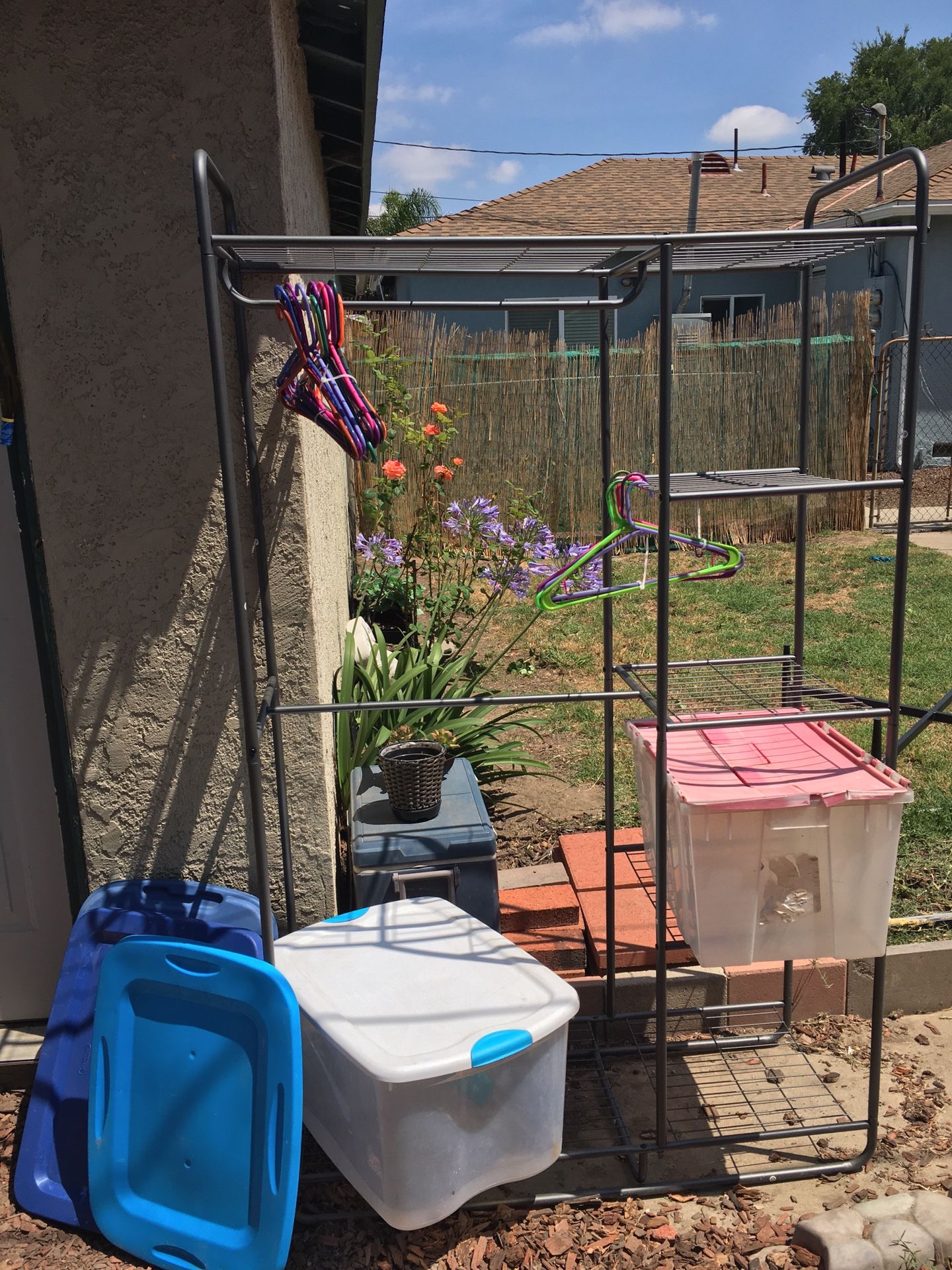 Storage Rack/ Containers and Hangers