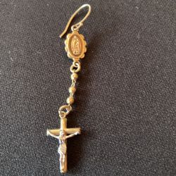 One 925 Cross Wire Earing Gold &silver 