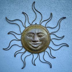 Iron Sun Outdoor Wall Art 