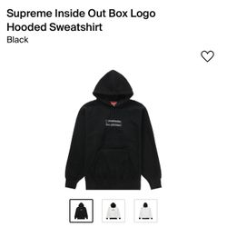 Supreme Inside Out Box Logo Hooded Sweatshirt Brand New 