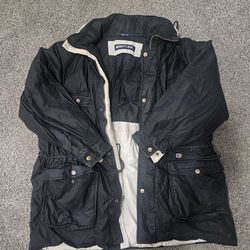 Mighty-Mac Norsac Down Jacket Men’s 3XLT Vintage Navy Hooded Parka Heavy Coat