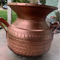 Plant Pot Handmade Out Of Tires 