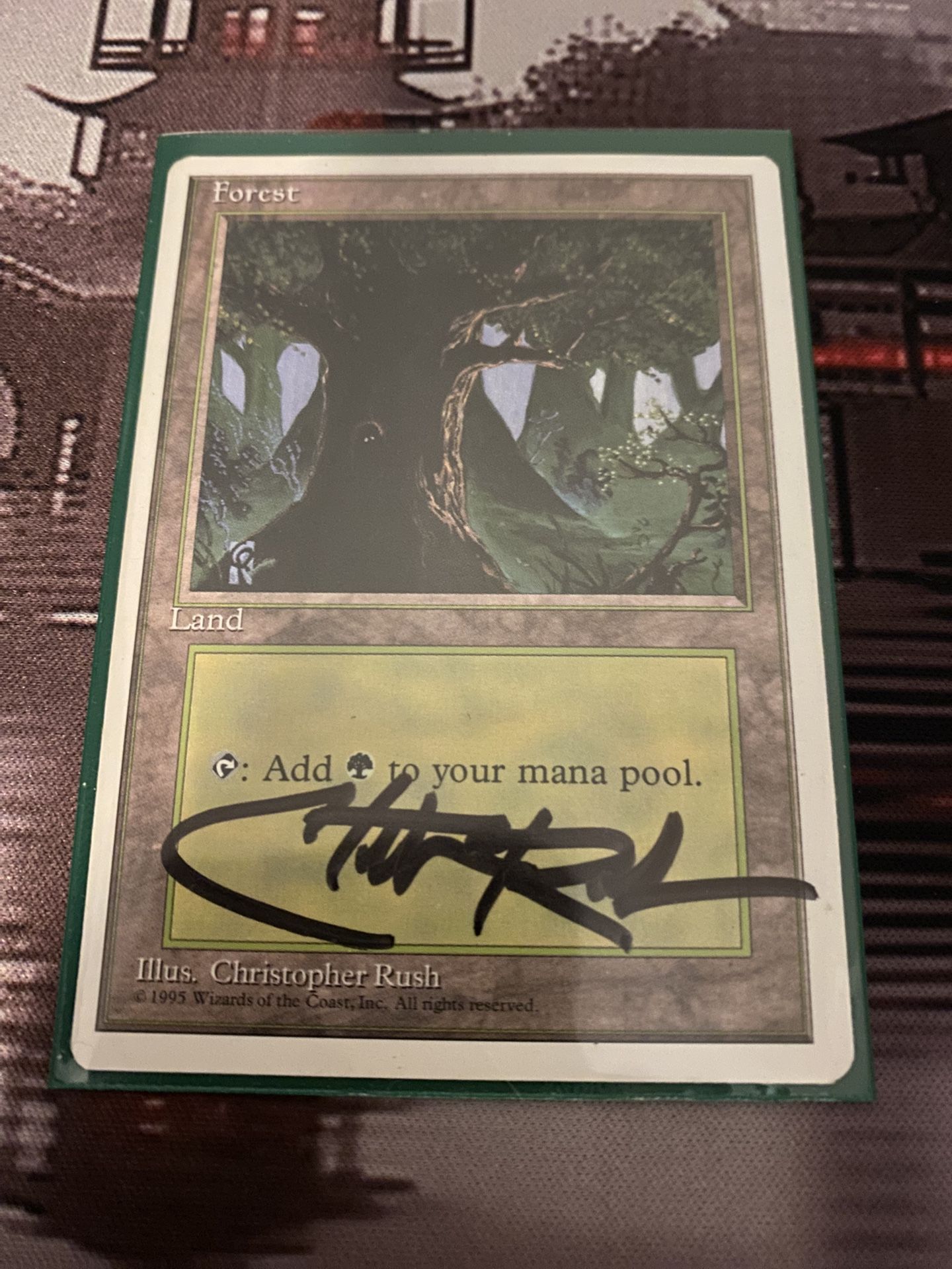 MTG Signed Forest - Christopher Rush