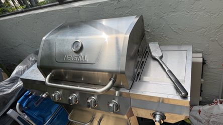Nexgrill 4-Burner Propane Grill + Side Burner – Propane Tank Included