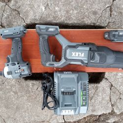 Flex Brand Sawzall And Impact W/ Battery & Charger