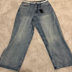 Brand New Gv Gallery Blue Baggy Jeans Size XL
