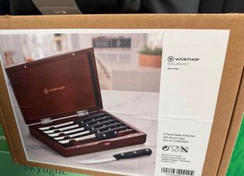 Wüsthof Gourmet 6 Piece Steak Knife Set with Wood Case