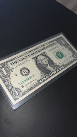 US One Dollar Star Note H00952915*