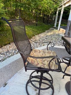 Wrought iron patio set