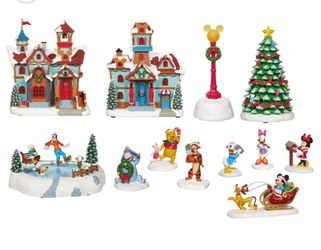 13-Piece Holiday Village with lights and music