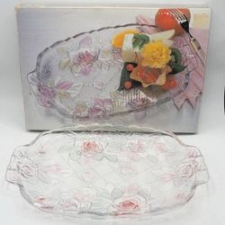 Studio Nova Beauty Rose Two-handled Serving Platter w/ Box