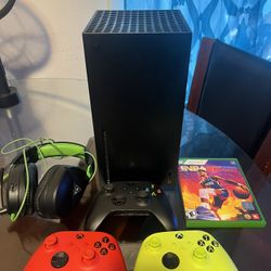 Xbox Series X  w/ 3 Controllers, Headsets, & 2K