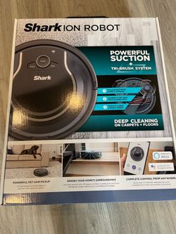 Shark ION Robotic Vacuum Cleaner with Smart Navigation, Bagless & Cartridge Filter for Hard , Carpet & Multisurfaces in Black
