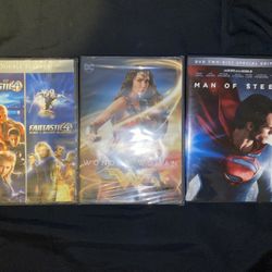 DC & Marvel Movie DVD Lot - Fantastic Four 1 & 2/ Wonder Women/ Man Of Steel