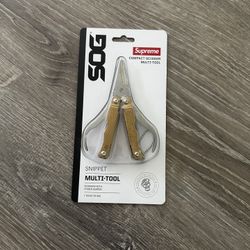 Brand New Supreme SOG Snippet Multi Tool Gold Color