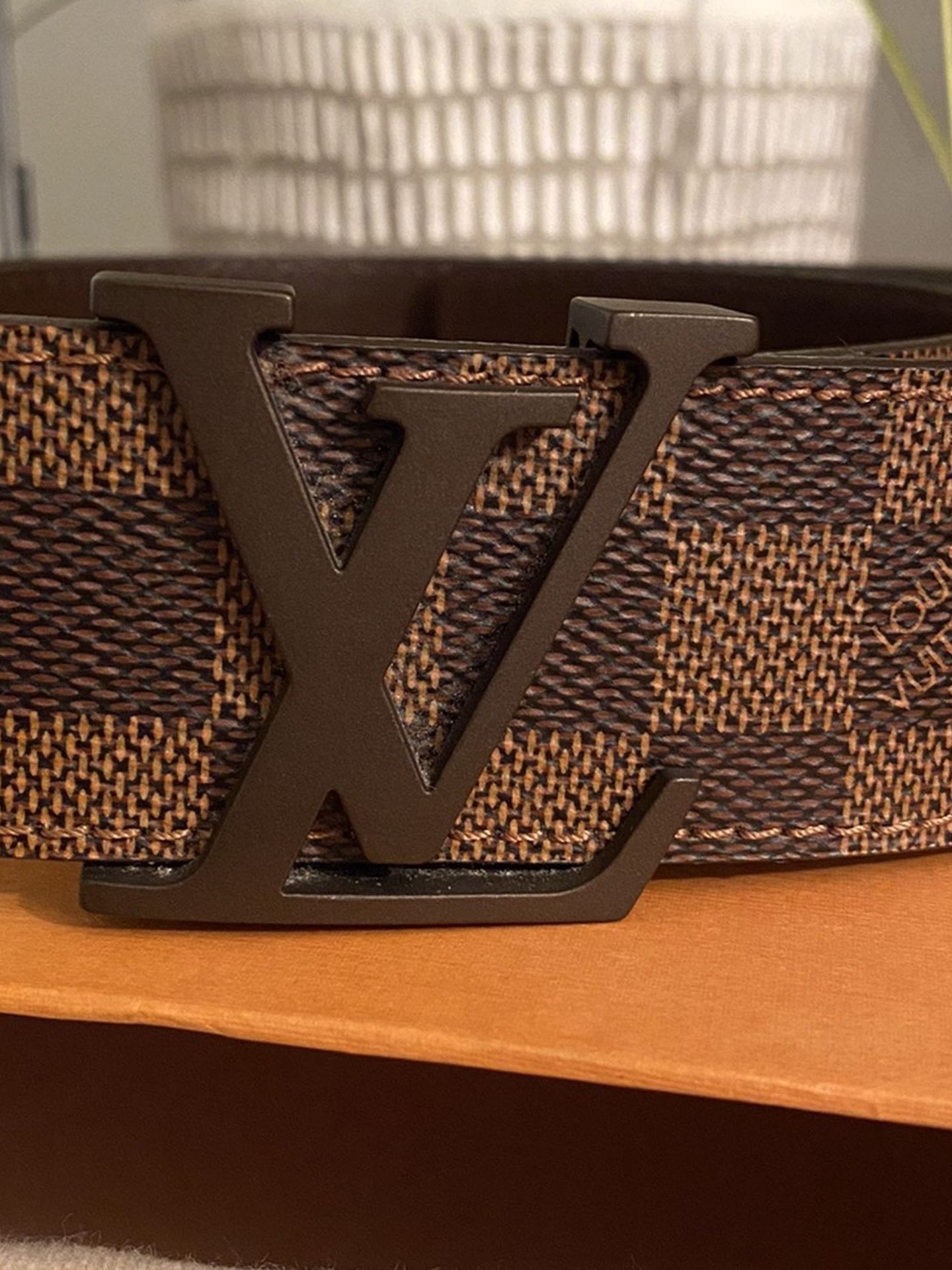 LOUIS VUITTON INITIALES 40MM Damier Ebene Mens Belt