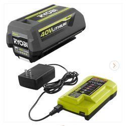 Ryobi 40V Battery With Charger  