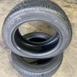 2) 245/55/18 GOODYEAR TIRES