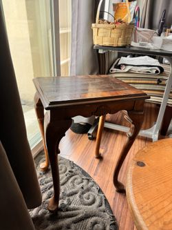 Wood side table