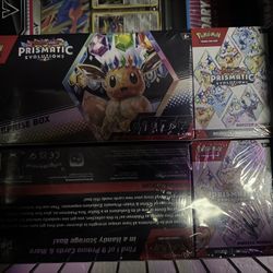 Prismatic Surprise Box And Bundle Combo Pokemon Cards 