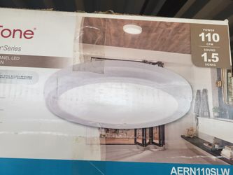 Broan-Nutone AERN110SLW Roomside Series Decorative White 110 CFM Ceiling  Humidity Sensing Bathroom Exhaust Fan with LED Panel, ENERGY STAR for Sale  in North Las Vegas, NV - OfferUp