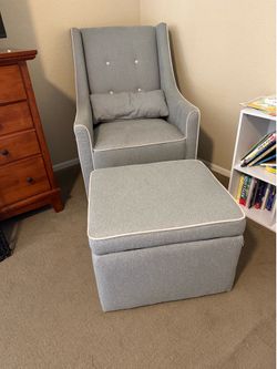 Owen swivel glider with ottoman