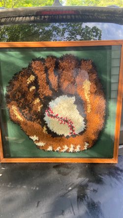 Baseball mitt with ball