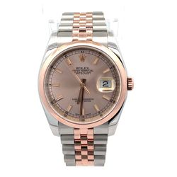 Rolex Datejust Stainless Steel 36MM With Pink Dial Model Number:116201 Watch And Box Only 