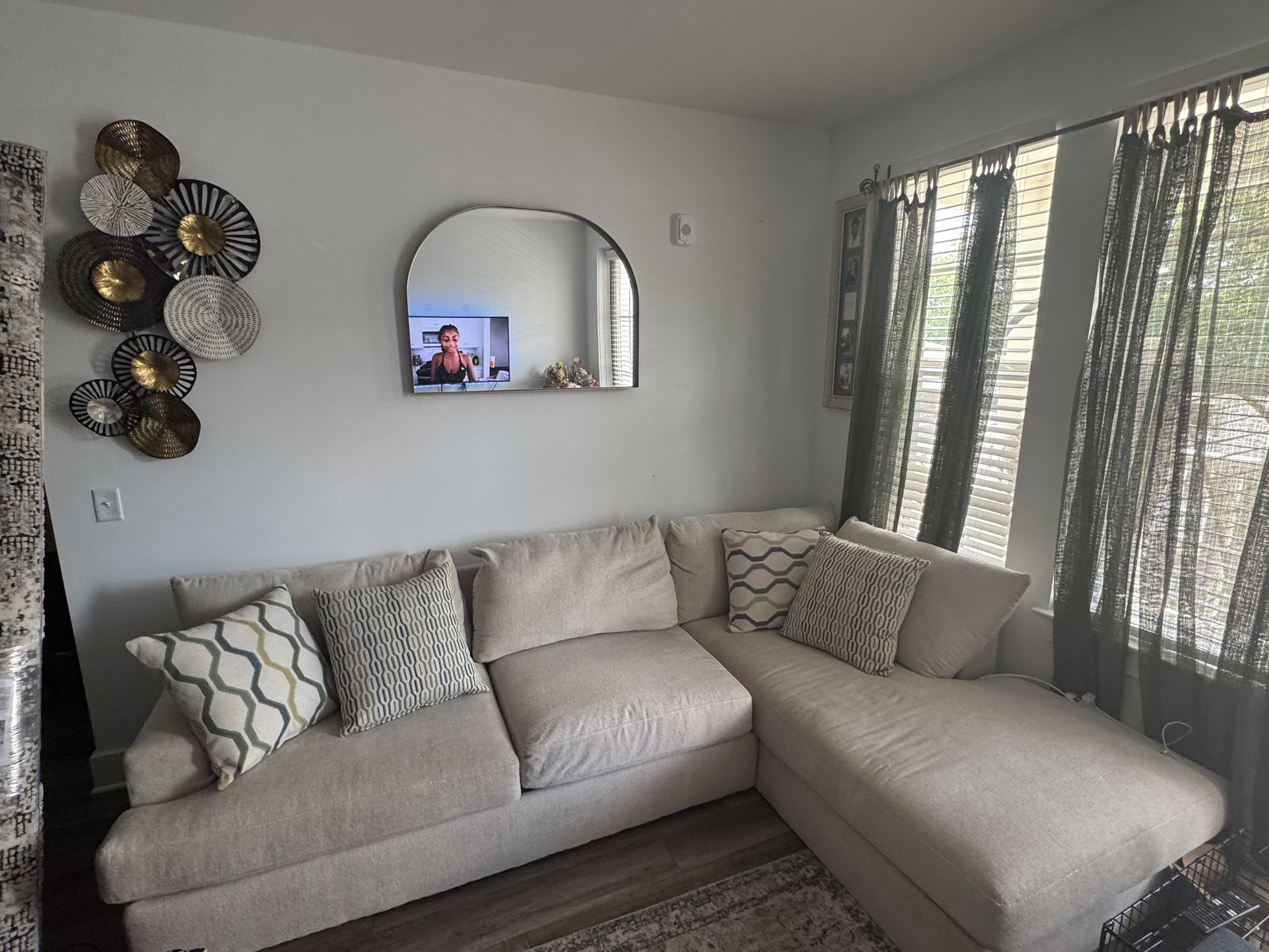 Modern Beige Sectional -EXCELLENT CONDITION!