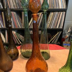 11 Vintage Italian Genie Bottles Empoli Guildcraft Mid-Century-Modern $400