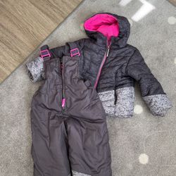 Girls 2T Snow Jacket And Pants/Overalls