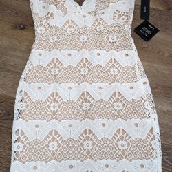 Lulu's Sway Away white crochet lace dress sz XS
