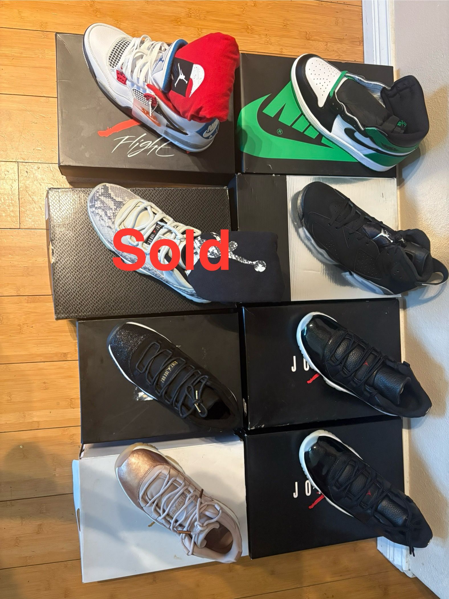 7 Pair Of Jordans