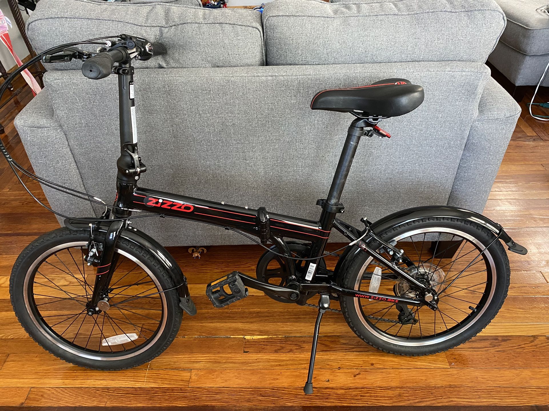 ZiZZO Via 20” Folding Bike-Lightweight Aluminum Frame Genuine Shimano 7-Speed 26lb