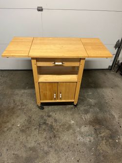 Solid wood Kitchen cart on wheels