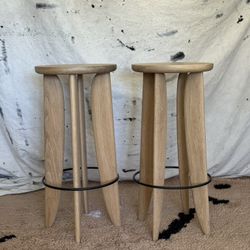 Design Within Reach White Oak Bar Stools, 2 avbl