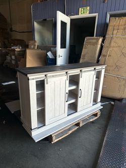 New barn door tv stand ASSEMBLED